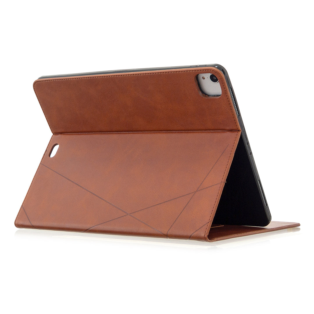 Geometric Pattern Cool Design Wake/Sleep Leather Case for iPad Pro 12.9-inch (2020)/(2018)