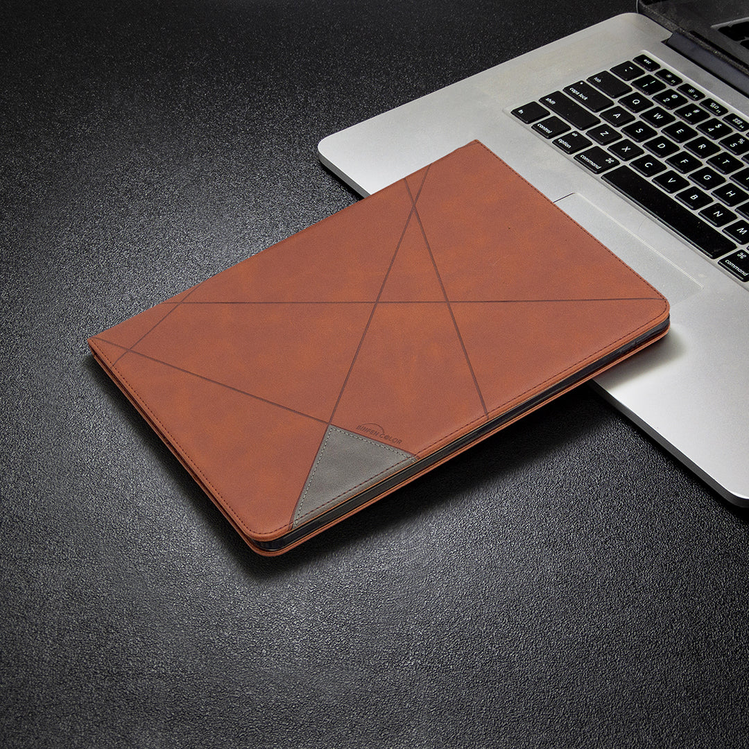 Geometric Pattern Cool Design Wake/Sleep Leather Case for iPad Pro 12.9-inch (2020)/(2018)