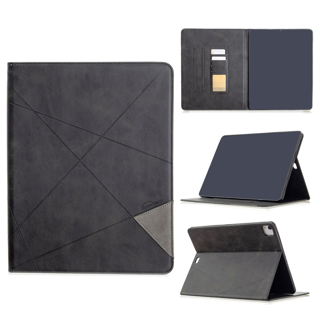 Geometric Pattern Cool Design Wake/Sleep Leather Case for iPad Pro 12.9-inch (2020)/(2018)