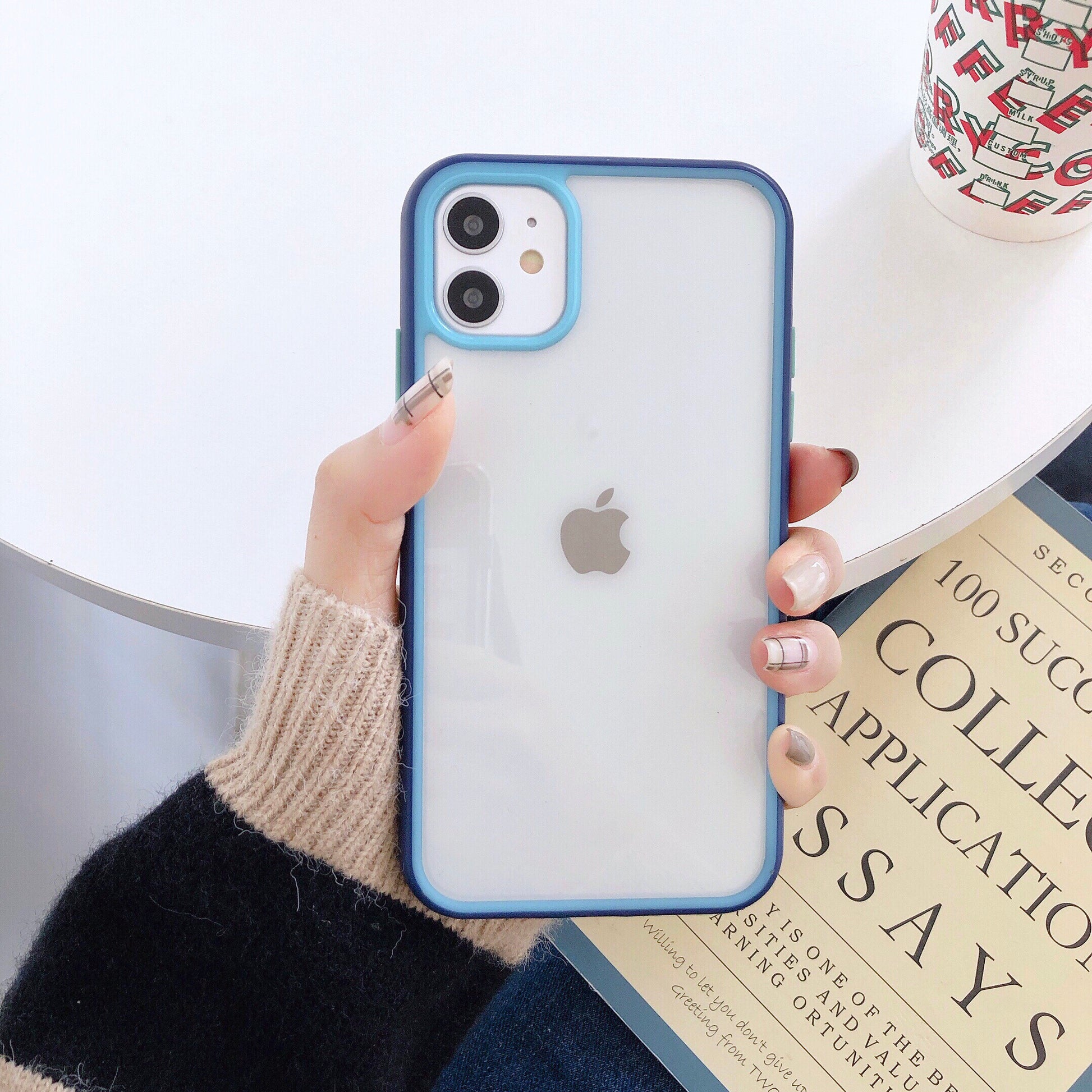 Acrylic + TPU Bi-color Edge Cell Phone Case for iPhone 11 6.1 inch