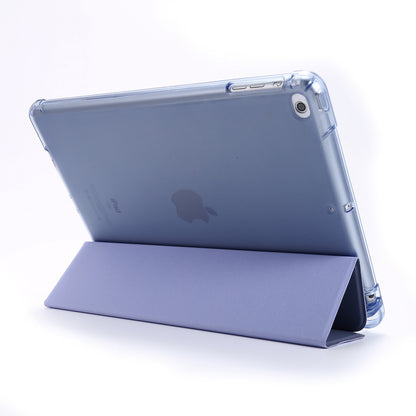 Shockproof Anti-scratch Anti-dust Tri-fold Stand Leather Tablet Case with Pen Slot for iPad 9.7-inch (2018)