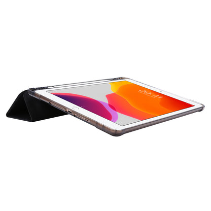 Tri-fold Stand Leather Tablet Shell with Pen Slot for iPad 10.2 (2021)/(2020)/(2019)