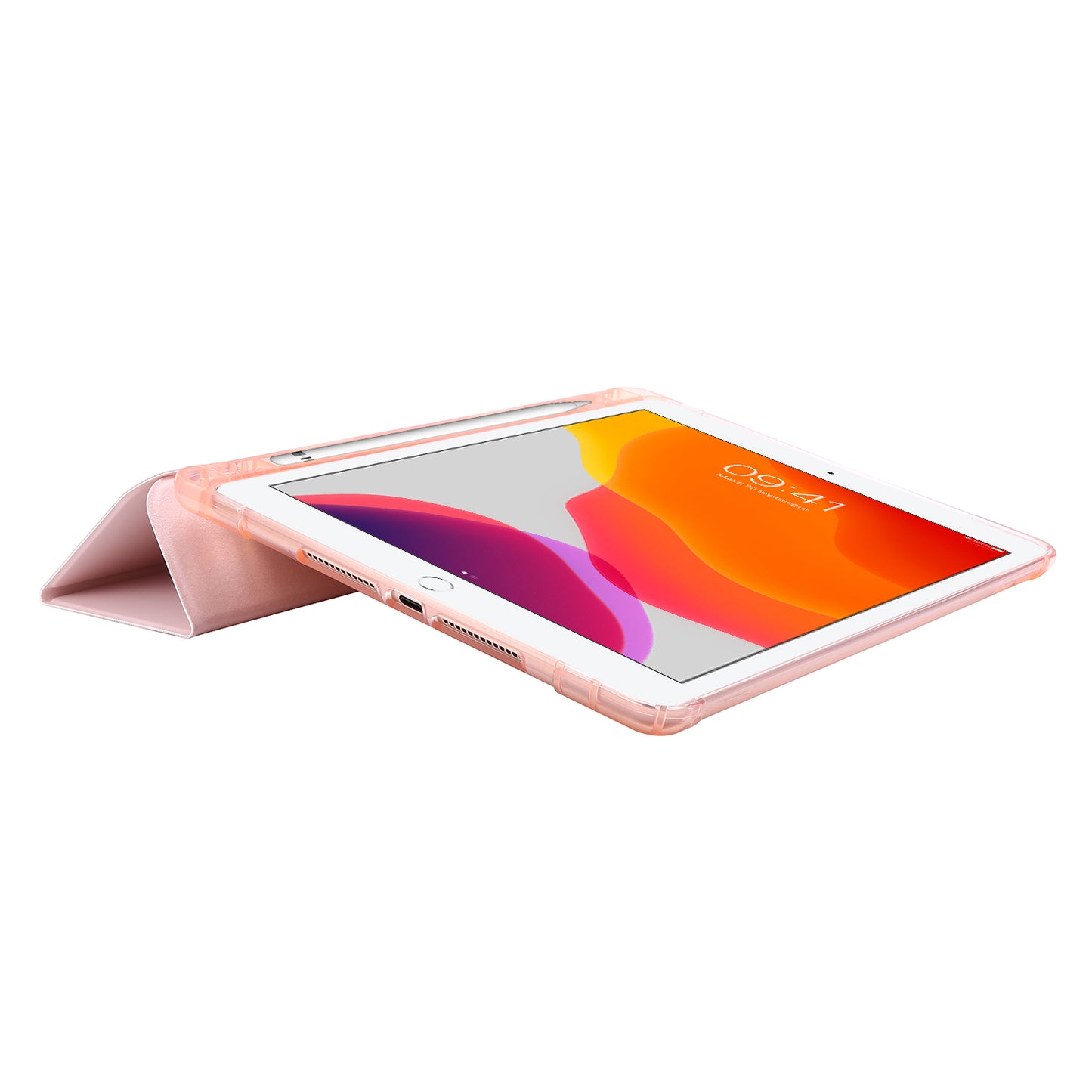 Tri-fold Stand Leather Tablet Shell with Pen Slot for iPad 10.2 (2021)/(2020)/(2019)