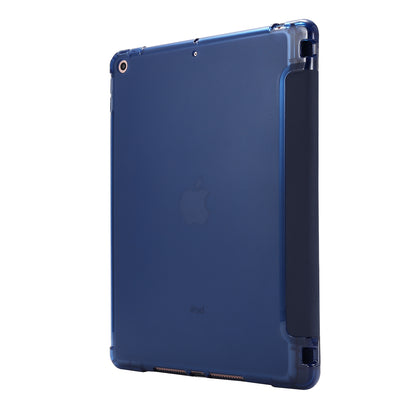Tri-fold Stand Leather Tablet Shell with Pen Slot for iPad 10.2 (2021)/(2020)/(2019)