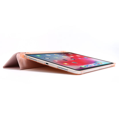 Tri-fold Stand Leather Tablet Protective Case with Pen Slot for iPad Pro 12.9-inch (2020)/(2018)