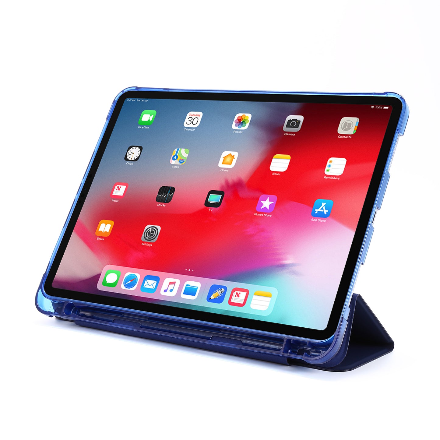Tri-fold Stand Leather Tablet Protective Case with Pen Slot for iPad Pro 12.9-inch (2020)/(2018)