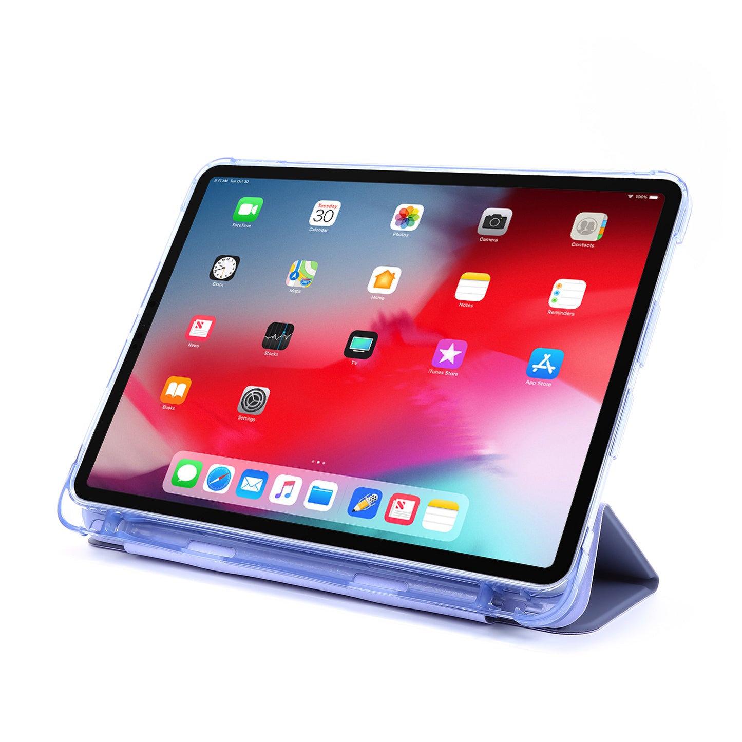 Tri-fold Stand Leather Tablet Protective Case with Pen Slot for iPad Pro 12.9-inch (2020)/(2018)