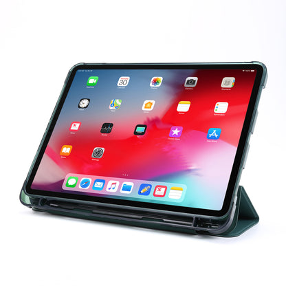 Tri-fold Stand Leather Tablet Cover Case with Pen Slot for iPad Pro 11-inch (2020)/(2018)