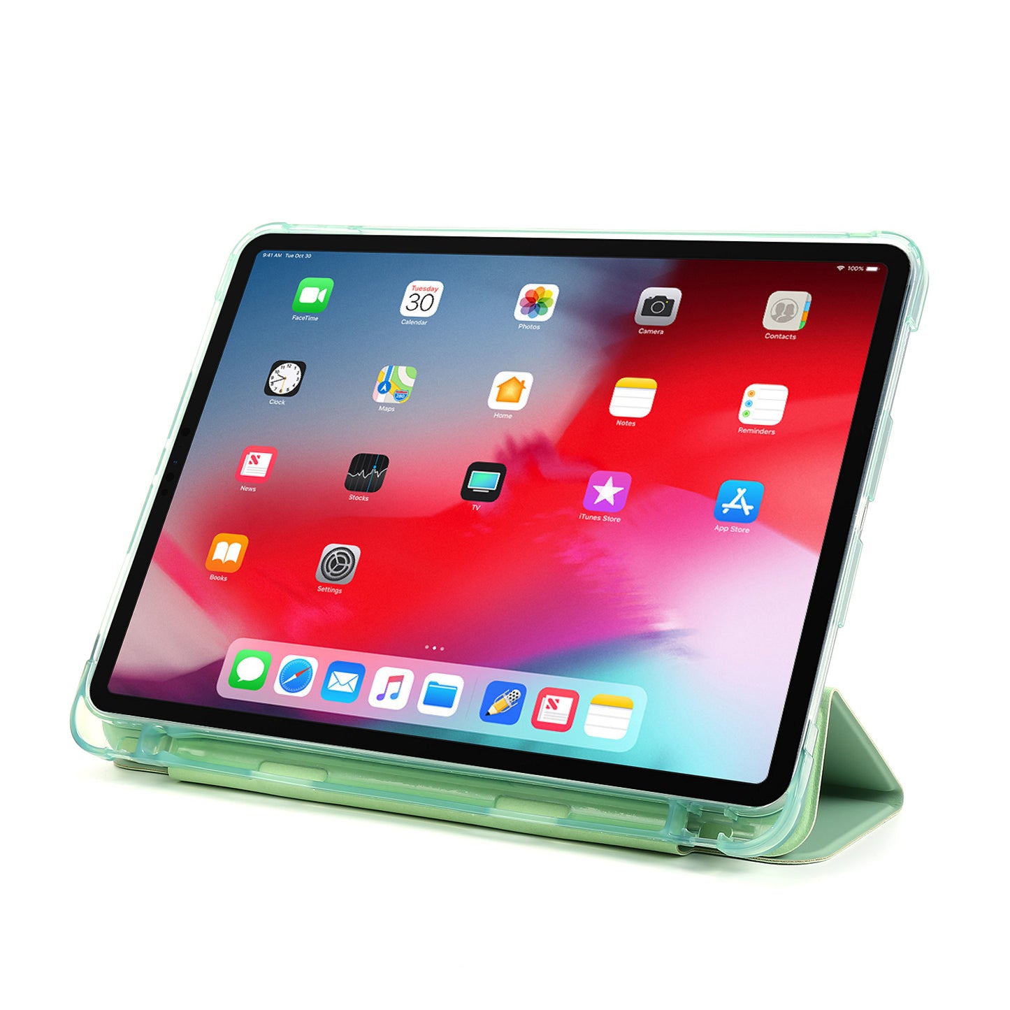 Tri-fold Stand Leather Tablet Cover Case with Pen Slot for iPad Pro 11-inch (2020)/(2018)