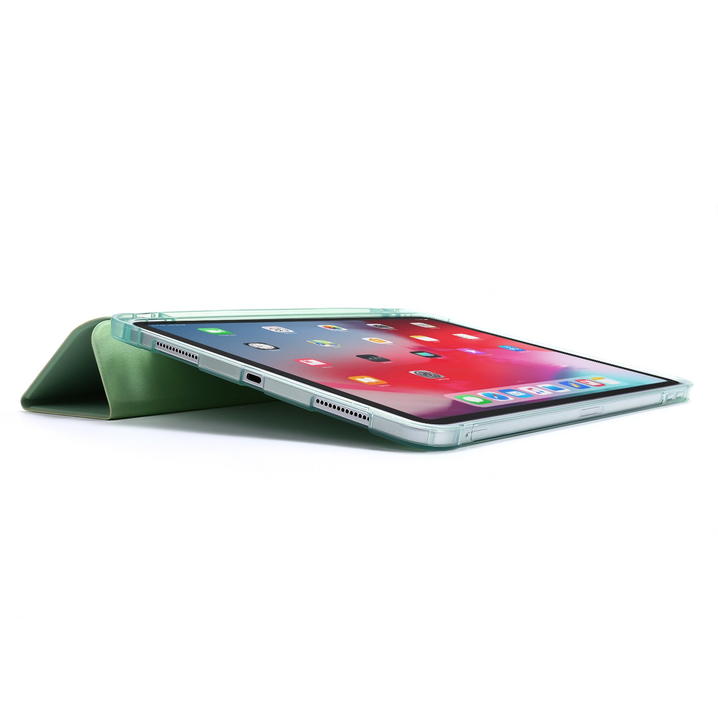 Tri-fold Stand Leather Tablet Cover Case with Pen Slot for iPad Pro 11-inch (2020)/(2018)