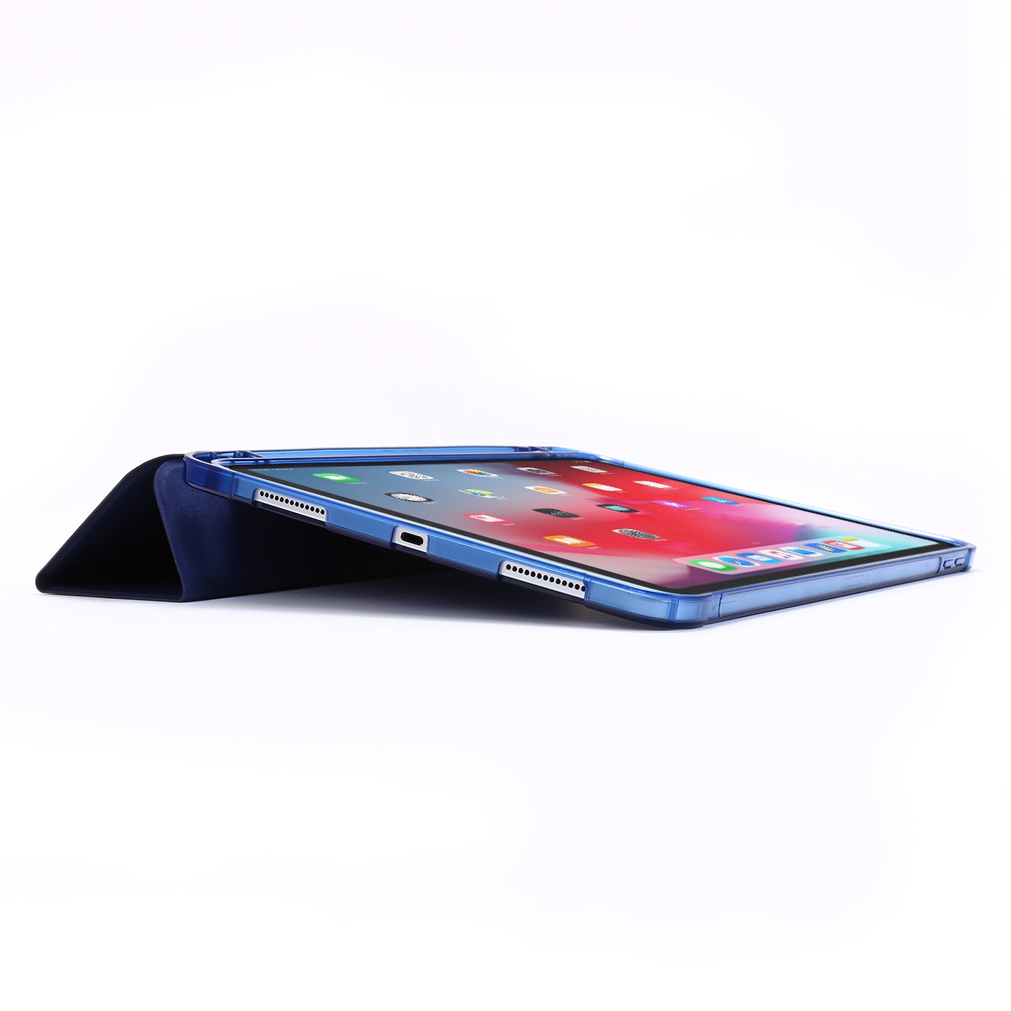 Tri-fold Stand Leather Tablet Cover Case with Pen Slot for iPad Pro 11-inch (2020)/(2018)