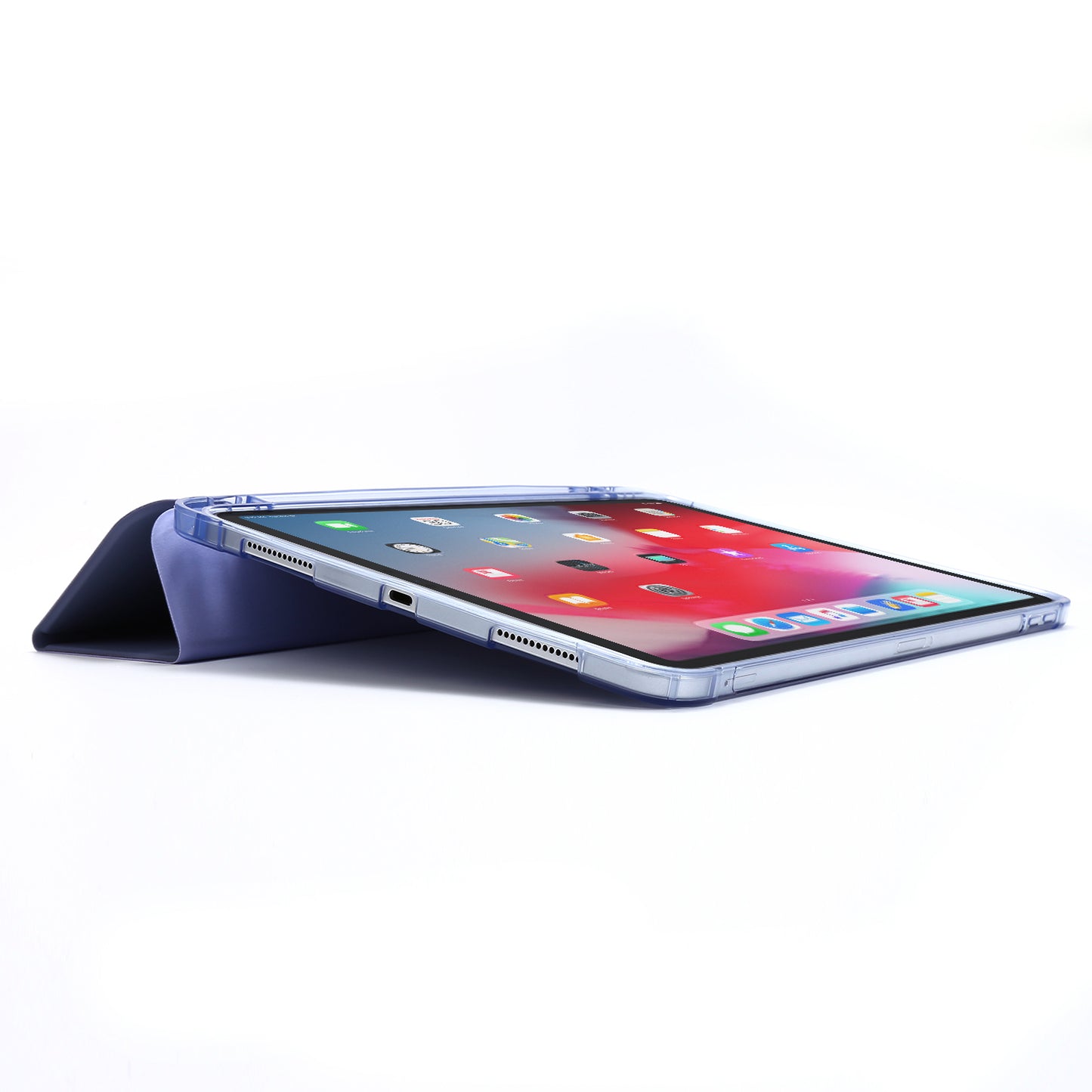 Tri-fold Stand Leather Tablet Cover Case with Pen Slot for iPad Pro 11-inch (2020)/(2018)