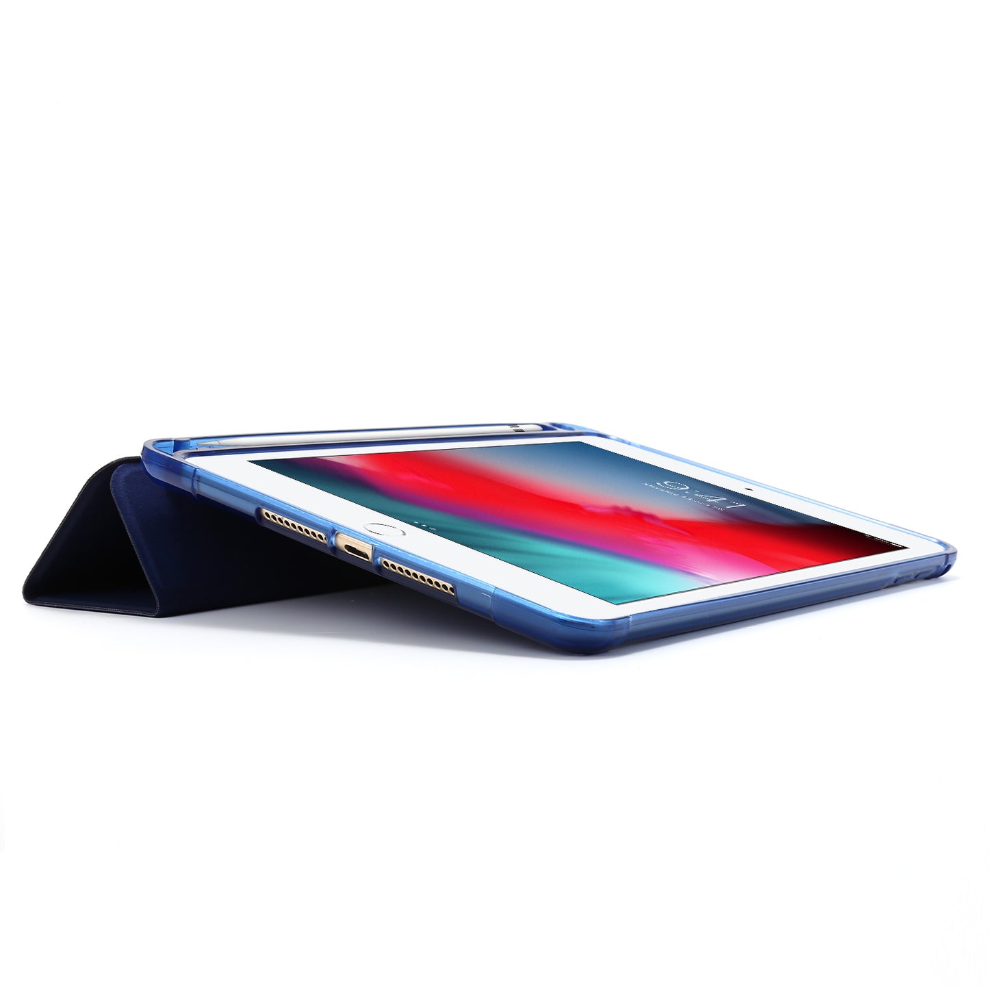 Tri-fold Stand Leather Tablet Shell with Pen Slot for iPad mini (2019) 7.9 inch/iPad mini 4/3/2/1