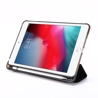 Tri-fold Stand Leather Tablet Shell with Pen Slot for iPad mini (2019) 7.9 inch/iPad mini 4/3/2/1