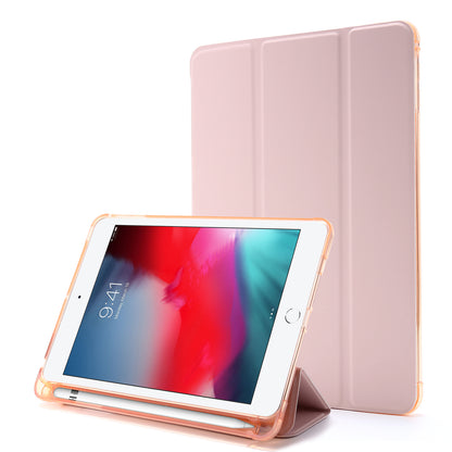 Tri-fold Stand Leather Tablet Shell with Pen Slot for iPad mini (2019) 7.9 inch/iPad mini 4/3/2/1