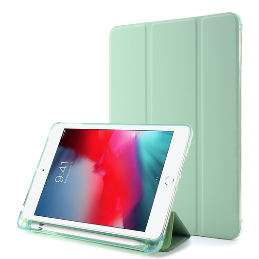 Tri-fold Stand Leather Tablet Shell with Pen Slot for iPad mini (2019) 7.9 inch/iPad mini 4/3/2/1