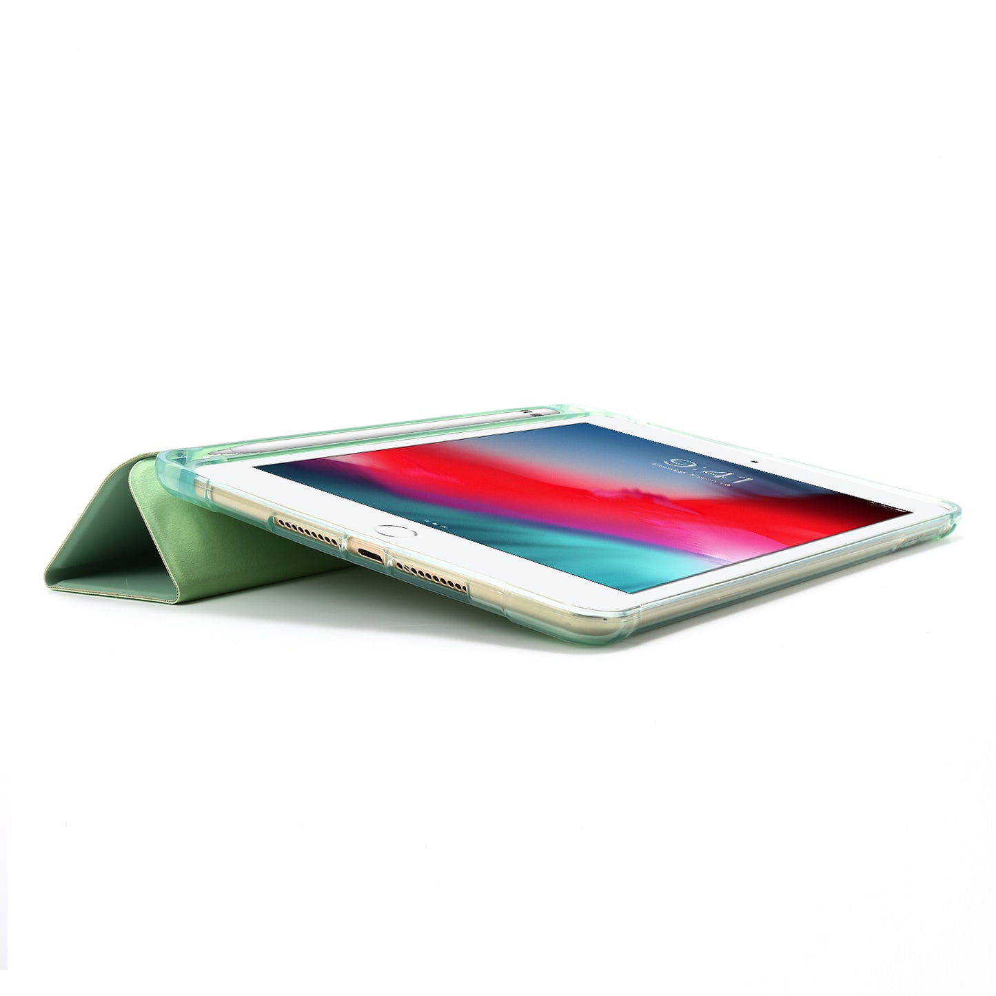 Tri-fold Stand Leather Tablet Shell with Pen Slot for iPad mini (2019) 7.9 inch/iPad mini 4/3/2/1