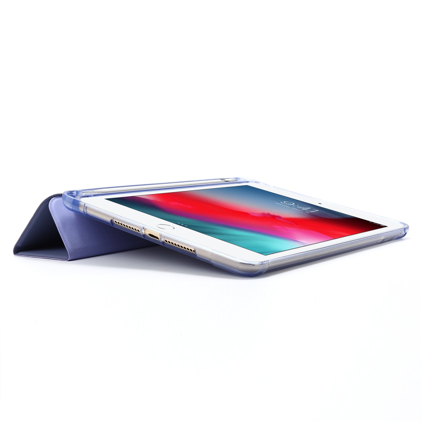 Tri-fold Stand Leather Tablet Shell with Pen Slot for iPad mini (2019) 7.9 inch/iPad mini 4/3/2/1