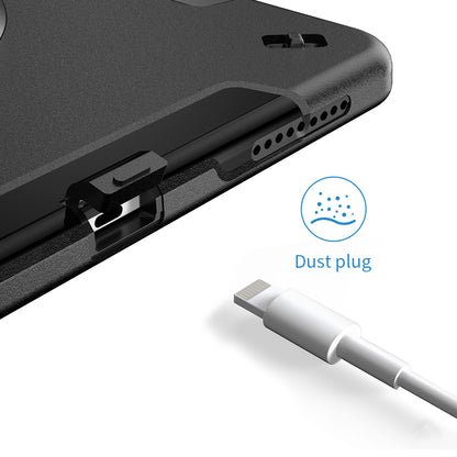 For iPad Pro 12.9-inch (2021)/(2020)/(2018) 360 Degree Swivel Handy Strap Kickstand PC + Silicone Tablet Case with Shoulder Strap