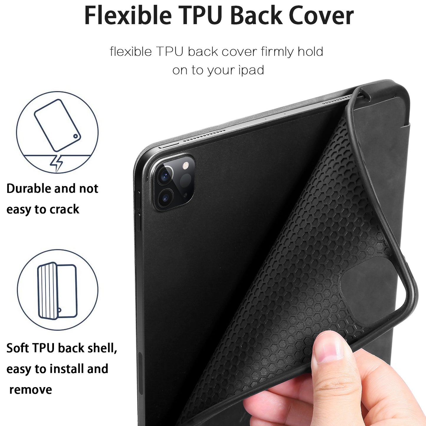 DG.MING See Series Auto Wake & Sleep Leather Phone Case for Apple iPad Pro 11-inch (2020)