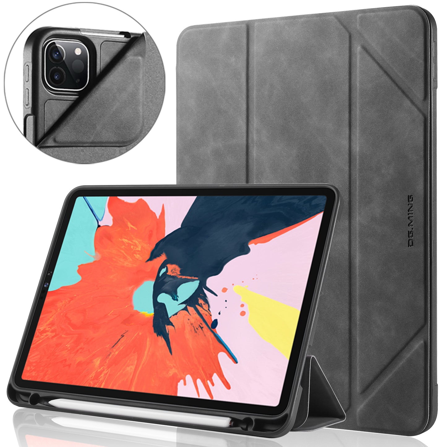 DG.MING See Series Auto Wake & Sleep Leather Phone Case for Apple iPad Pro 11-inch (2020)