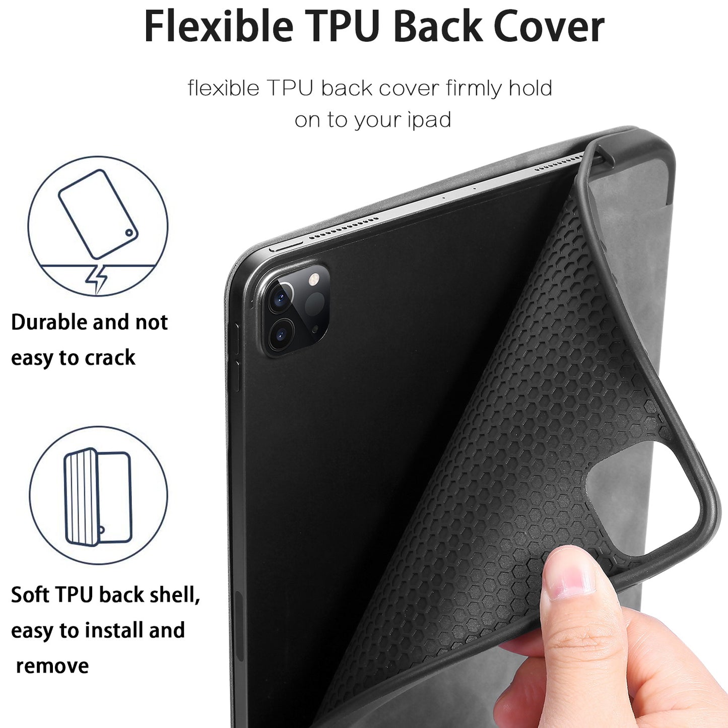 DG.MING See Series Auto Wake & Sleep Leather Phone Case for Apple iPad Pro 11-inch (2020)