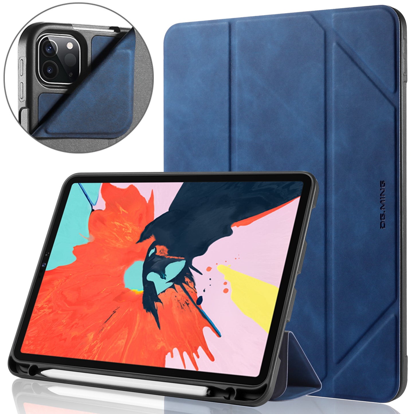 DG.MING See Series Auto Wake & Sleep Leather Phone Case for Apple iPad Pro 11-inch (2020)