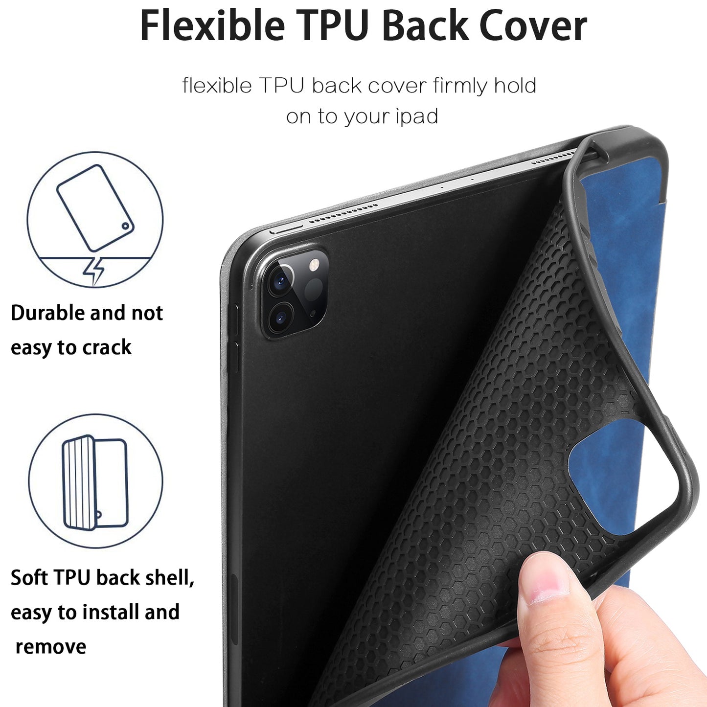 DG.MING See Series Auto Wake & Sleep Leather Phone Case for Apple iPad Pro 11-inch (2020)