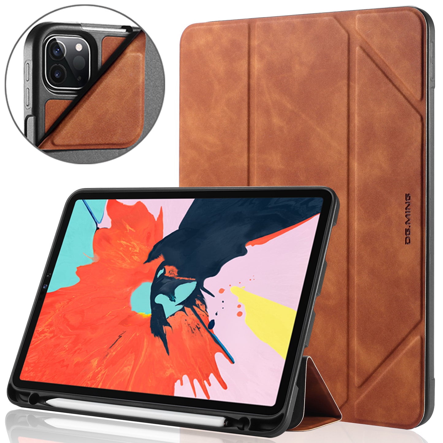 DG.MING See Series Auto Wake & Sleep Leather Phone Case for Apple iPad Pro 11-inch (2020)