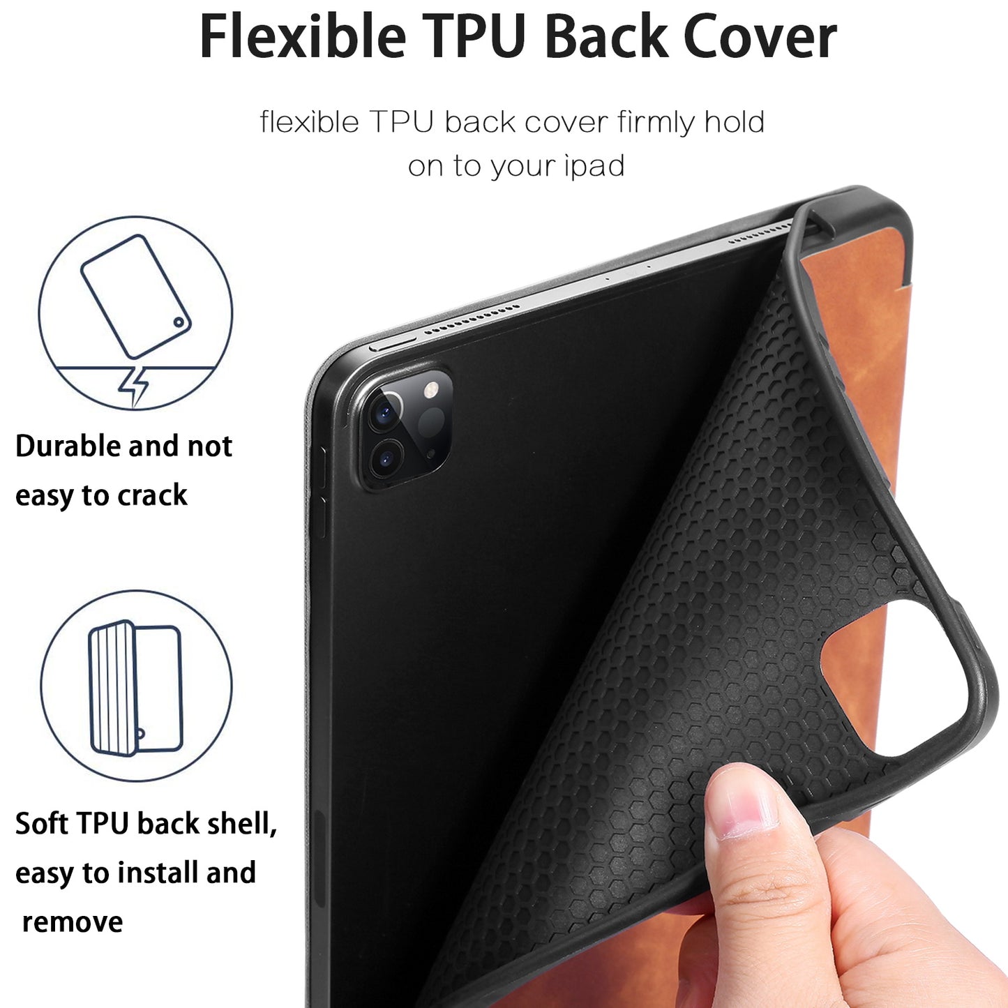 DG.MING See Series Auto Wake & Sleep Leather Phone Case for Apple iPad Pro 11-inch (2020)