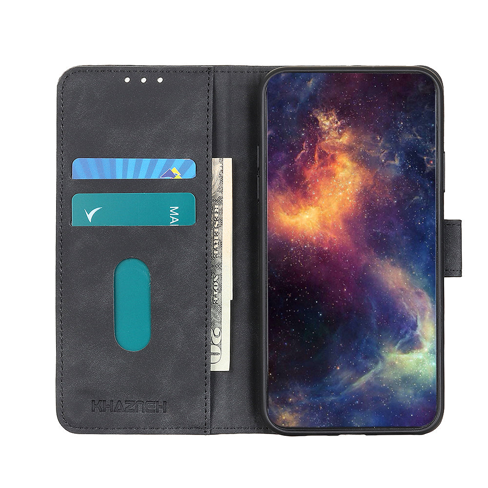 KHAZNEH Retro Leather Wallet Mobile Phone Shell for iPhone 12 Pro/12