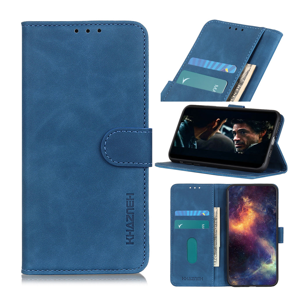 KHAZNEH Retro Leather Wallet Mobile Phone Shell for iPhone 12 Pro/12