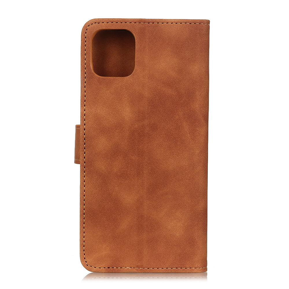 KHAZNEH Retro Leather Wallet Mobile Phone Shell for iPhone 12 Pro/12