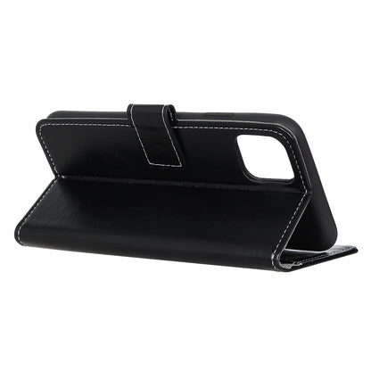 For iPhone 12 / 12 Pro 6.1 inch Crazy Horse Texture Vintage Leather Wallet Case Magnetic Shockproof Protective Cover with Stand Function