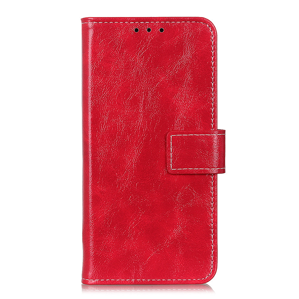 For iPhone 12 / 12 Pro 6.1 inch Crazy Horse Texture Vintage Leather Wallet Case Magnetic Shockproof Protective Cover with Stand Function