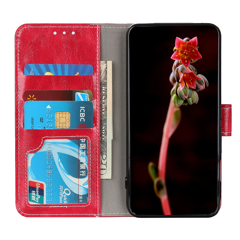 For iPhone 12 / 12 Pro 6.1 inch Crazy Horse Texture Vintage Leather Wallet Case Magnetic Shockproof Protective Cover with Stand Function