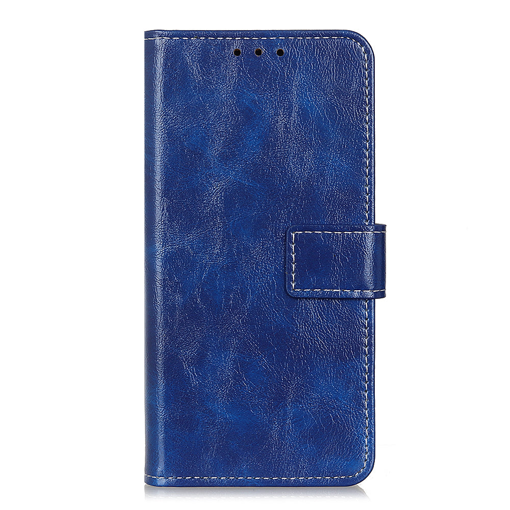 For iPhone 12 / 12 Pro 6.1 inch Crazy Horse Texture Vintage Leather Wallet Case Magnetic Shockproof Protective Cover with Stand Function
