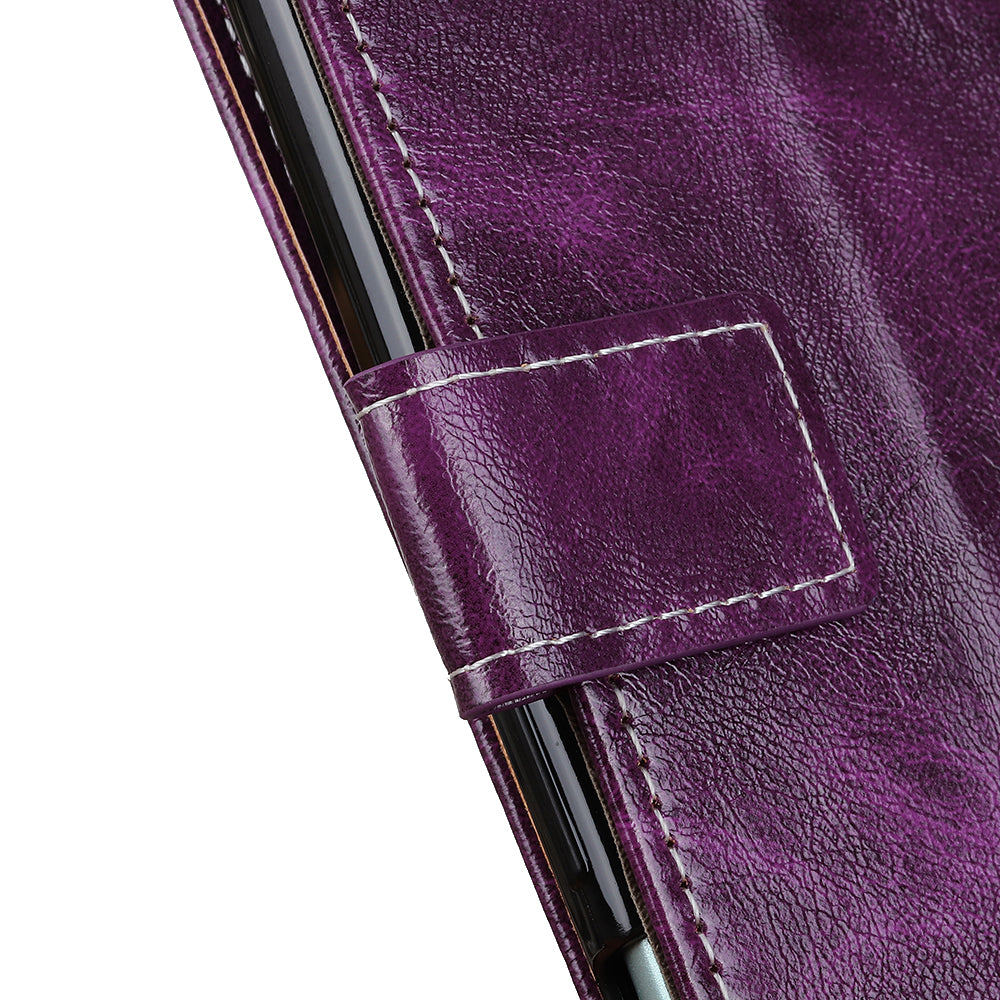 For iPhone 12 / 12 Pro 6.1 inch Crazy Horse Texture Vintage Leather Wallet Case Magnetic Shockproof Protective Cover with Stand Function
