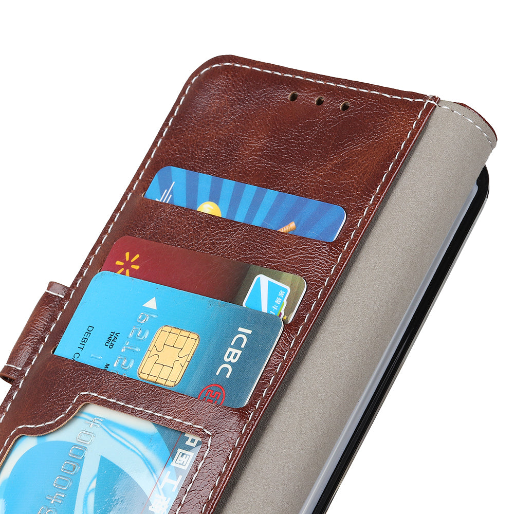 For iPhone 12 / 12 Pro 6.1 inch Crazy Horse Texture Vintage Leather Wallet Case Magnetic Shockproof Protective Cover with Stand Function