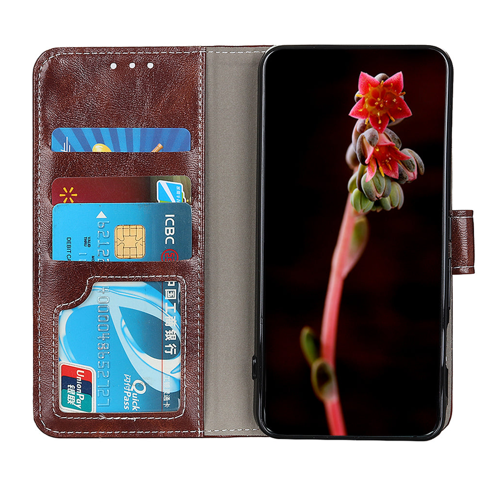 For iPhone 12 / 12 Pro 6.1 inch Crazy Horse Texture Vintage Leather Wallet Case Magnetic Shockproof Protective Cover with Stand Function