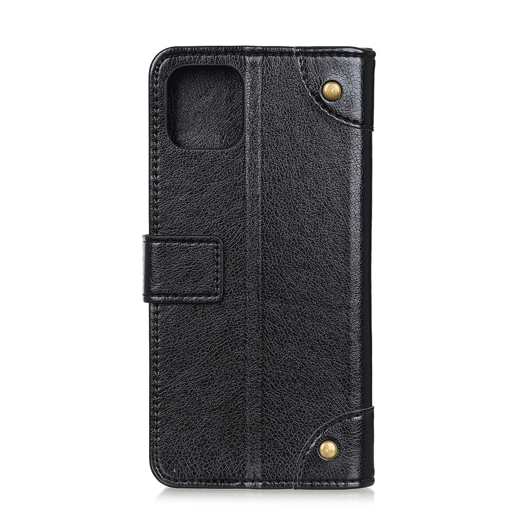 Nappa Texture Wallet Leather Cell Phone Case for iPhone 12 Pro/12