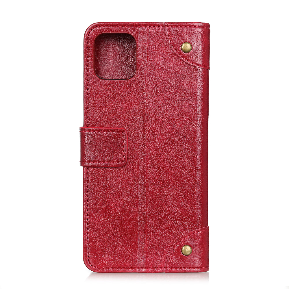 Nappa Texture Wallet Leather Cell Phone Case for iPhone 12 Pro/12