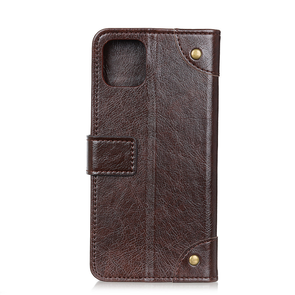 Nappa Texture Wallet Leather Cell Phone Case for iPhone 12 Pro/12