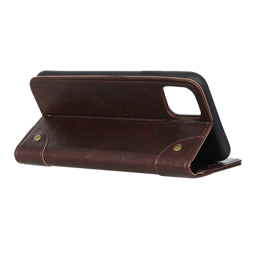 Nappa Texture Wallet Leather Cell Phone Case for iPhone 12 Pro/12