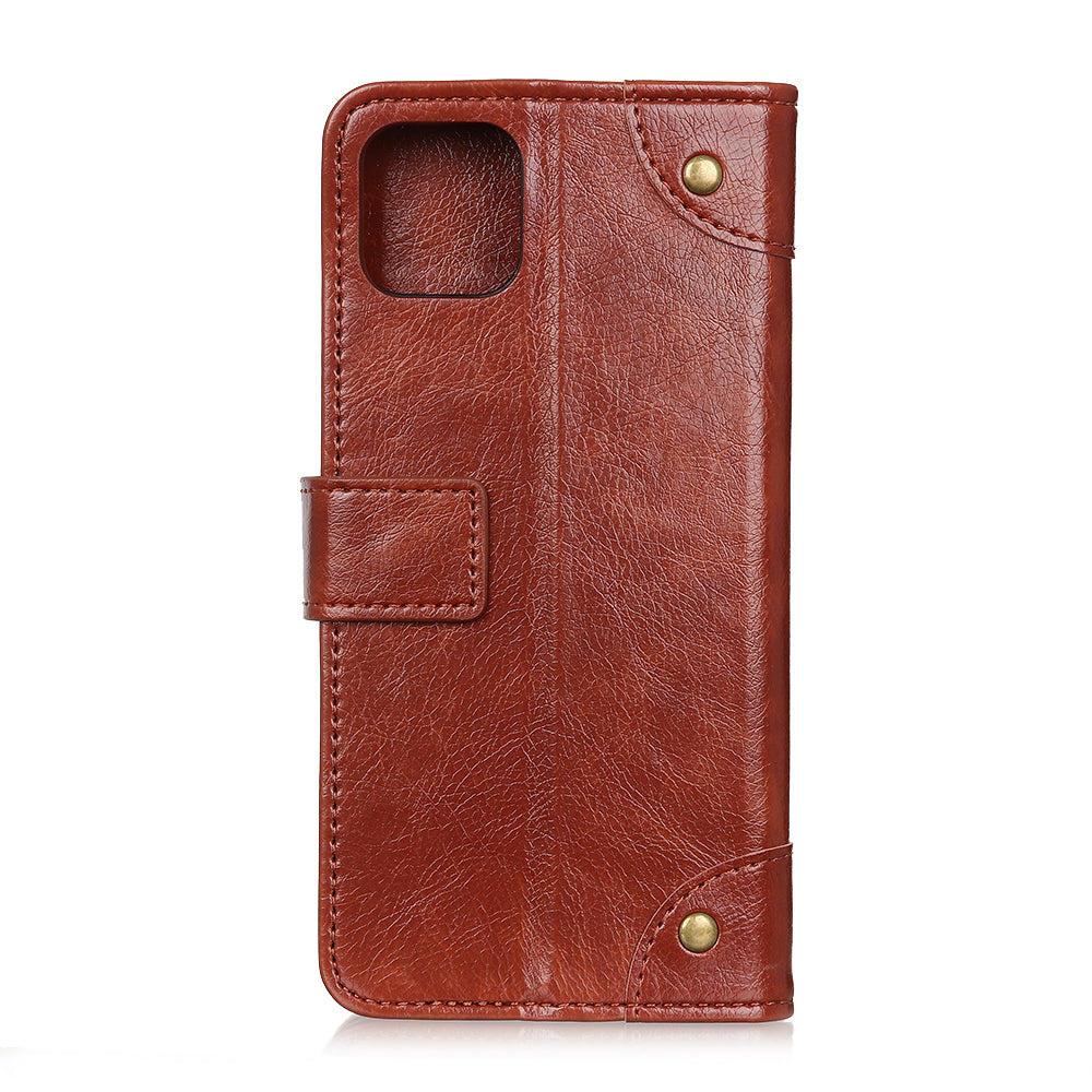 Nappa Texture Wallet Leather Cell Phone Case for iPhone 12 Pro/12