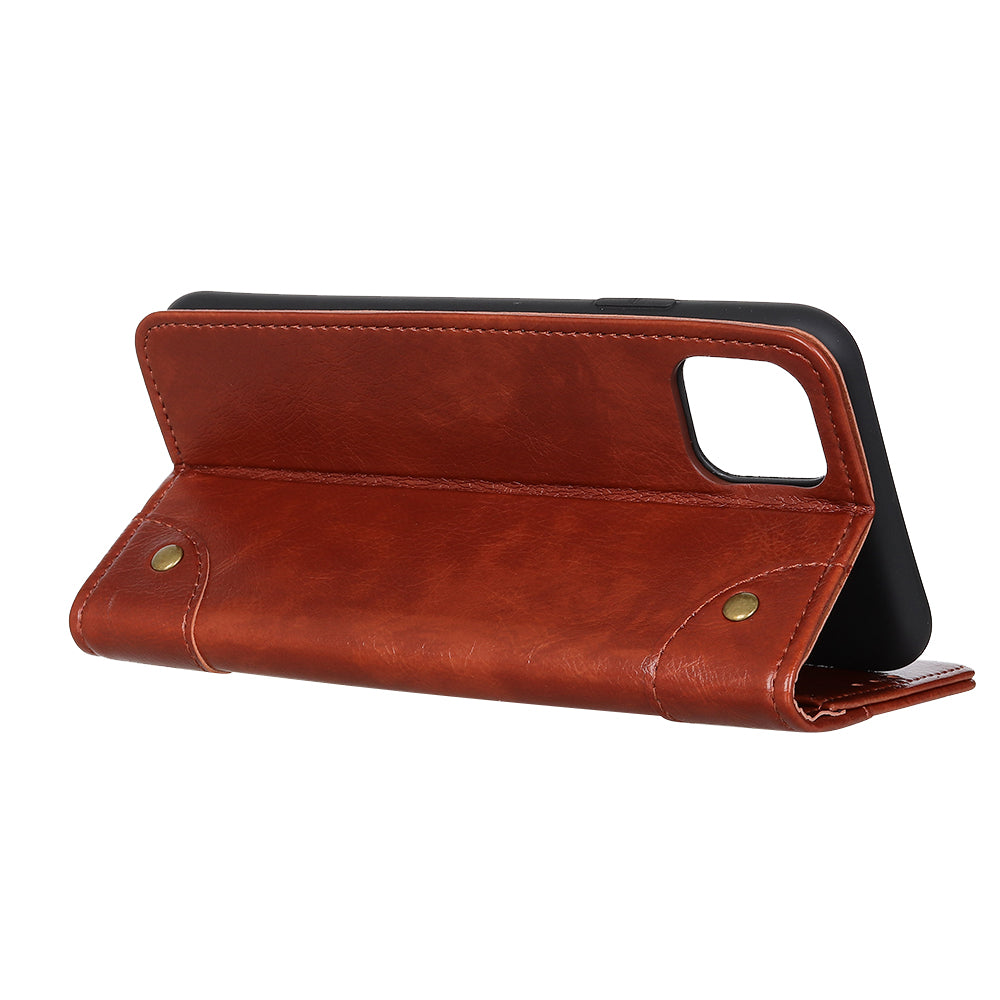 Nappa Texture Wallet Leather Cell Phone Case for iPhone 12 Pro/12