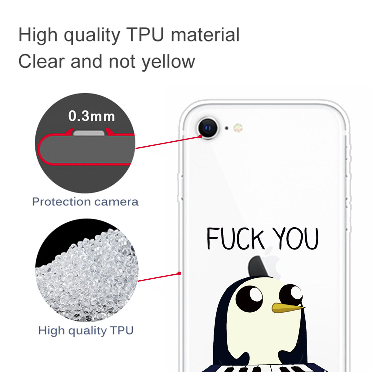 Pattern Printing Soft TPU Cover for iPhone SE (2020)/SE (2022)/8/7