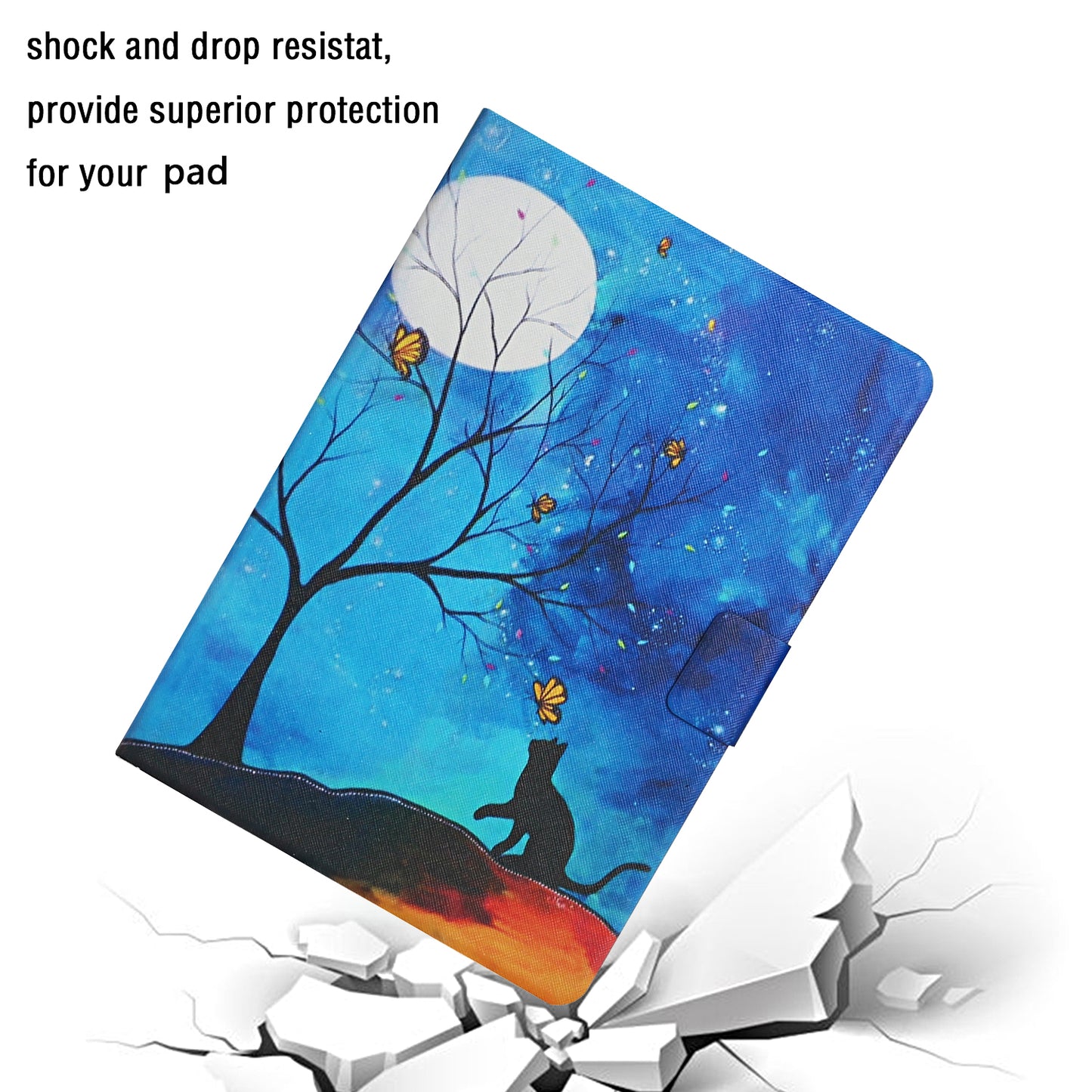 Pattern Printing with Card Slots Leather Case for iPad Air (2013)/iPad Air 2/iPad 9.7-inch (2017)/(2018)