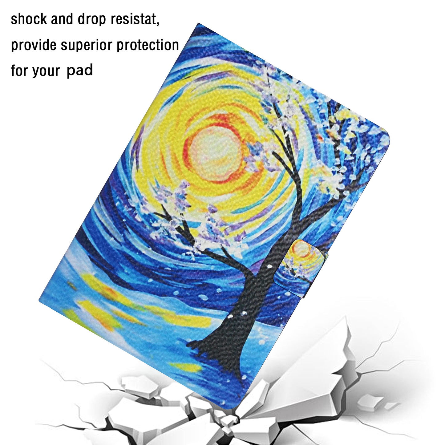 Pattern Printing with Card Slots Leather Case for iPad Air (2013)/iPad Air 2/iPad 9.7-inch (2017)/(2018)