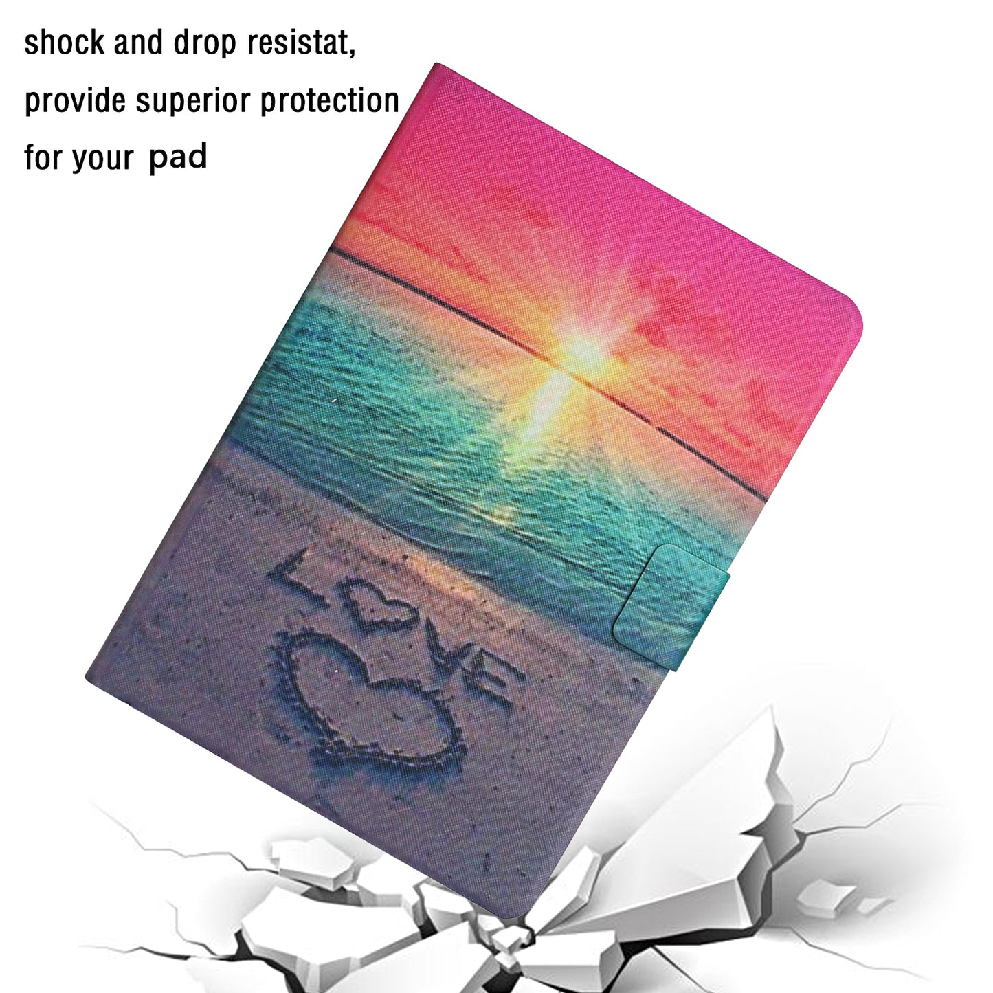 Pattern Printing with Card Slots Leather Case for iPad Air (2013)/iPad Air 2/iPad 9.7-inch (2017)/(2018)